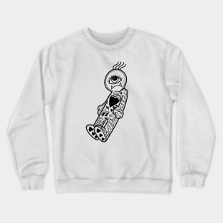 Dope little one eye monster cartoon illustration Crewneck Sweatshirt